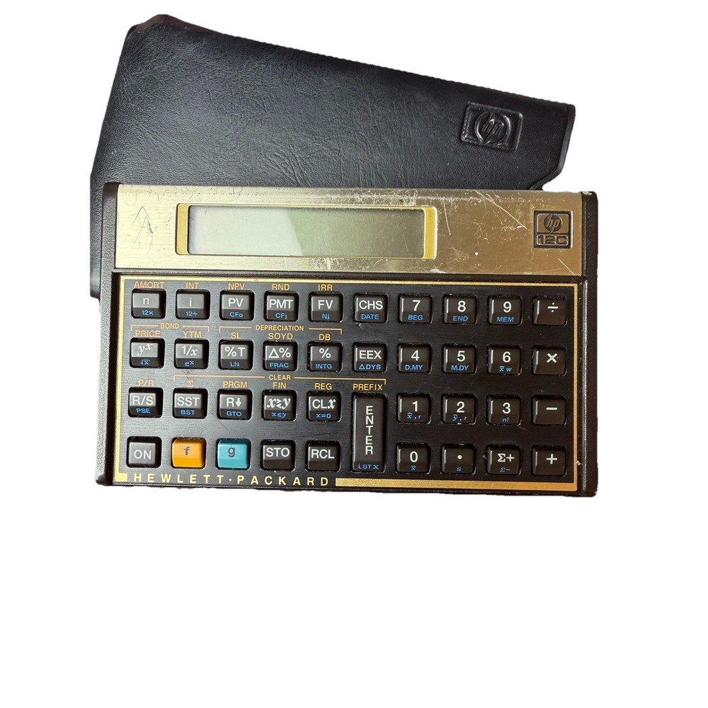 HP 12C Financial‎ Calculator Finance CPA Real Estate Special Gold Trim w/ Case